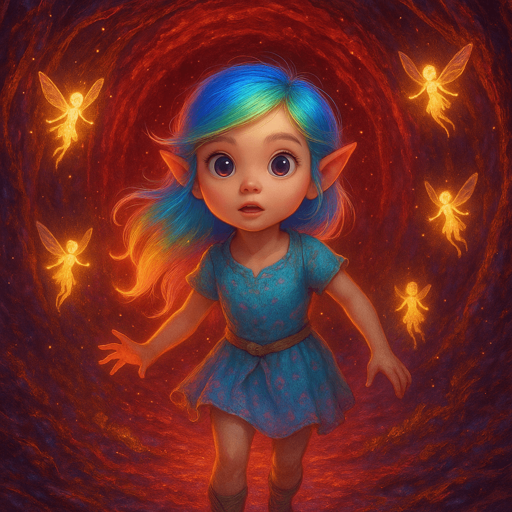 A shimmer of crimson light spilled across the tunnel as Mila stepped forward. Her breath caught, but Lira’s warmth at her side gave her courage.