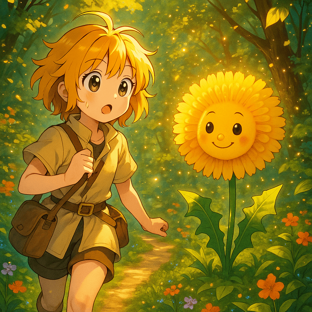 The forest shimmered alive with a symphony of colors as Lisa stepped deeper, her senses tingling with anticipation.