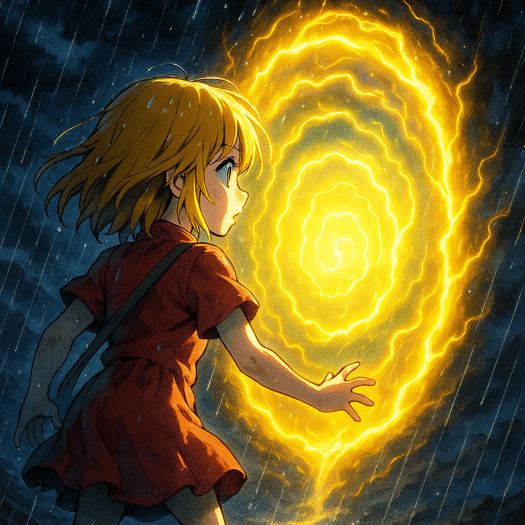 As the storm’s chaos raged, Lisa’s eyes fixed on the glowing swirl, her heartbeat steadying. She knew this was more than a journey into a magical world.