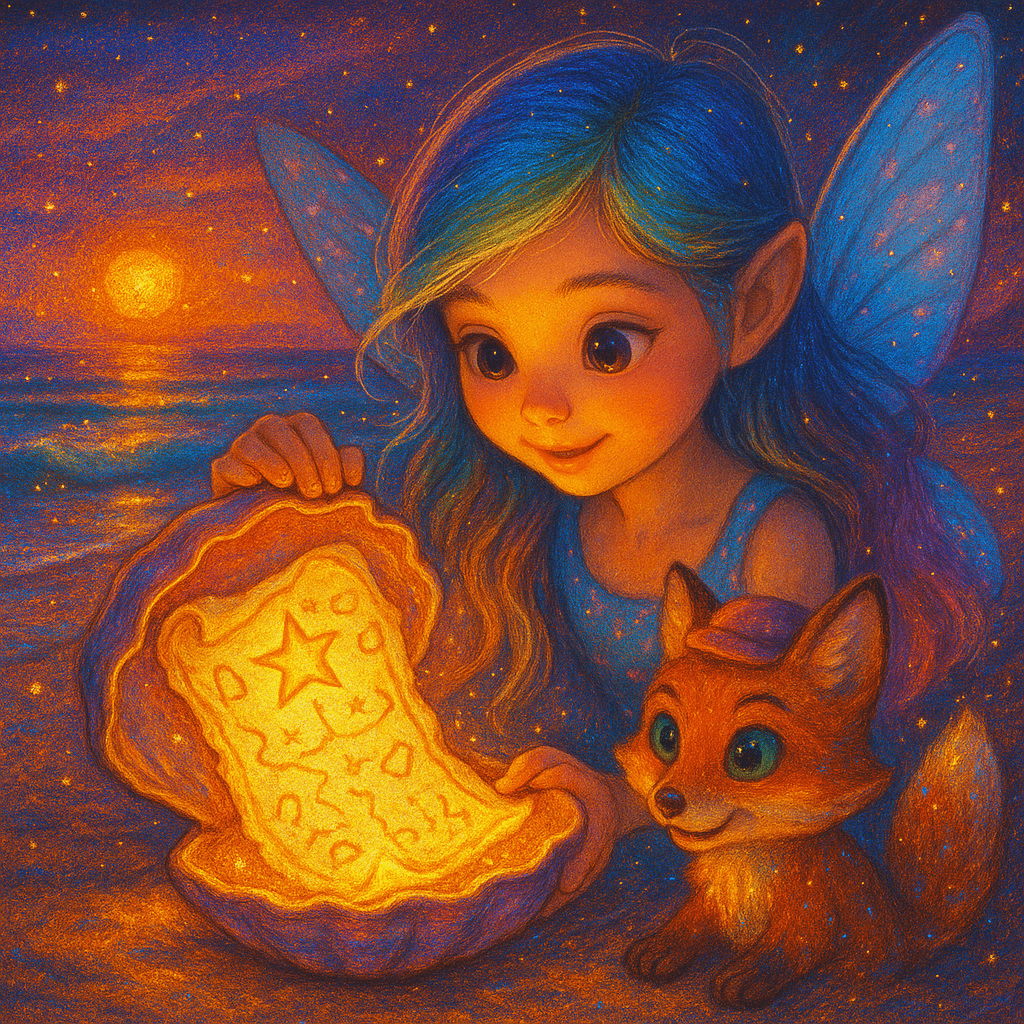 Mila pried the shell apart and a tiny, folded parchment slipped into her hand, glowing faintly.