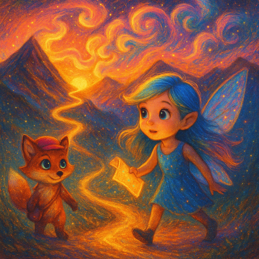 They set off, following the map from the beach, footprints trailing behind, as the mountain loomed ahead.