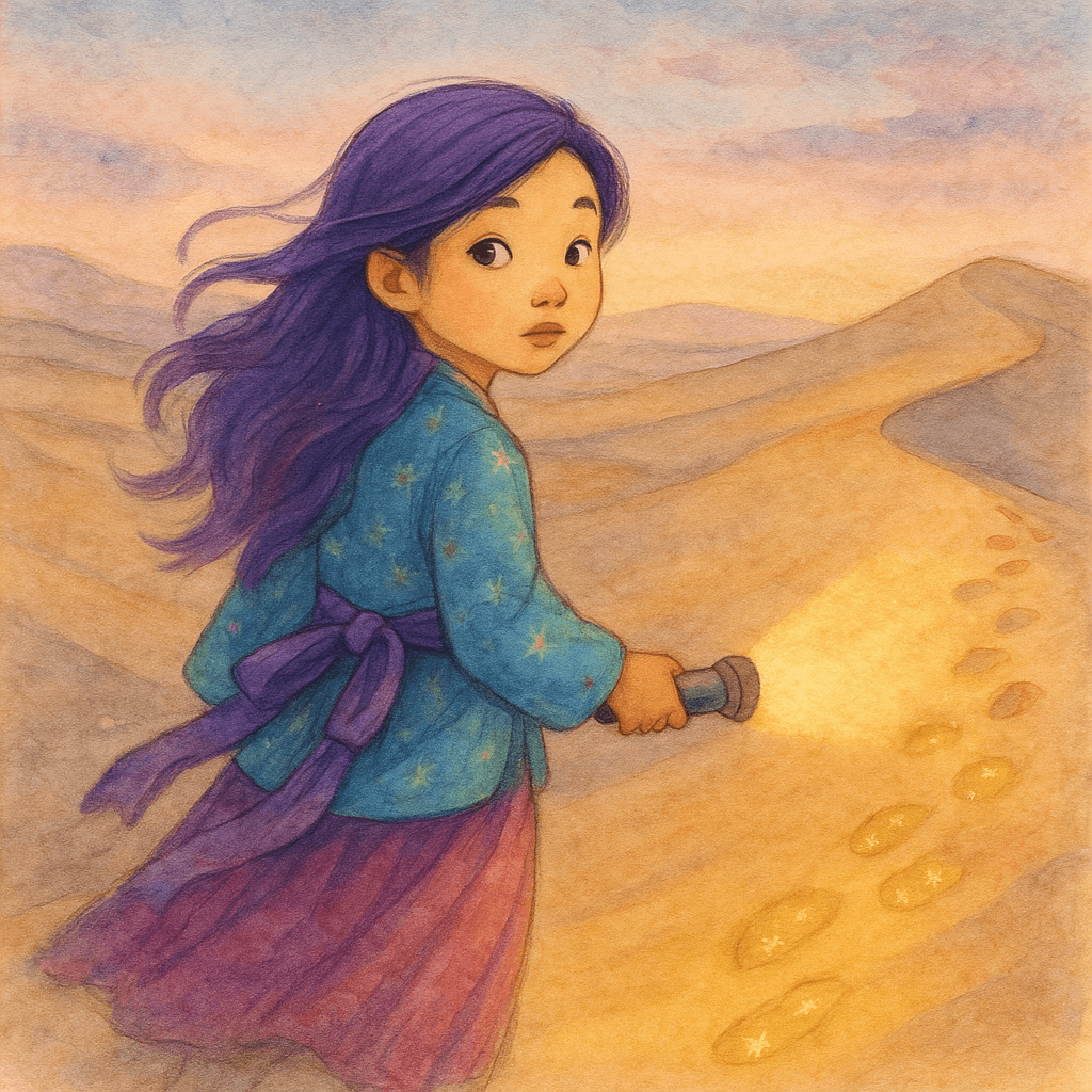 She moved slowly, listening. A rustle—a soft, skittering sound—echoed from ahead. Rumi froze, heart jumping.