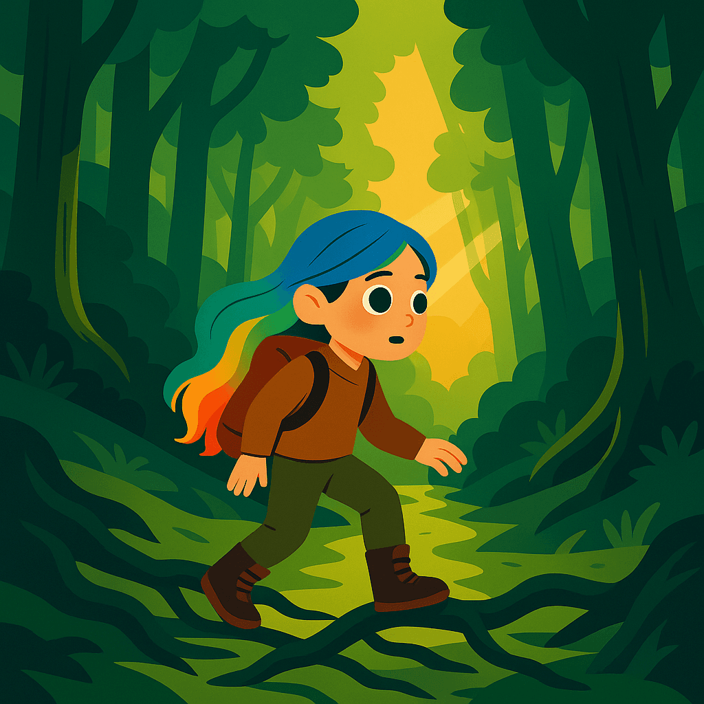 Mila stepped carefully between tangled roots, her boots damp from the morning dew.