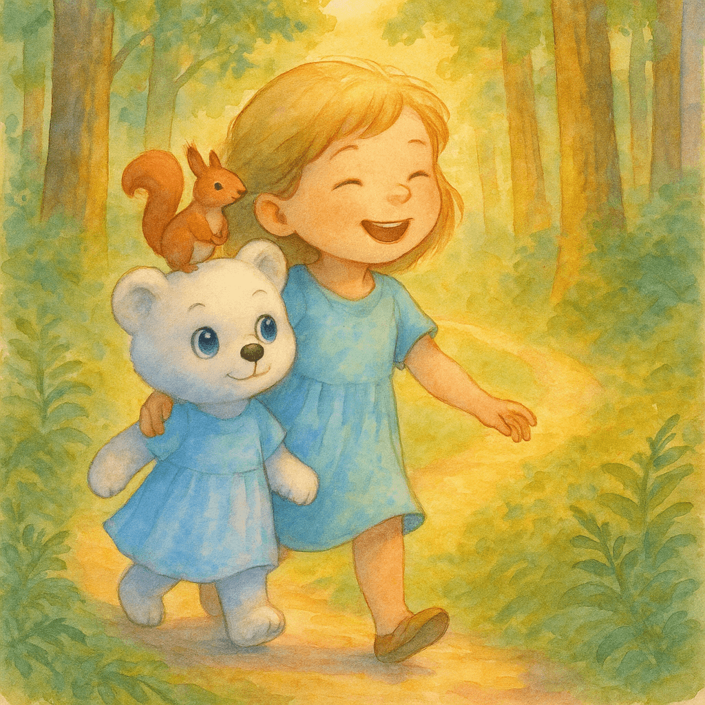 With her new friend, Lena set off beneath the ancient trees, the air filled with light and music.