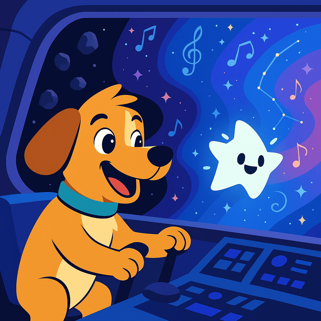 Max and Luma emerge battered but triumphant beyond the storm, gazing at the swirling symbols on the veil, as the adventure continues.