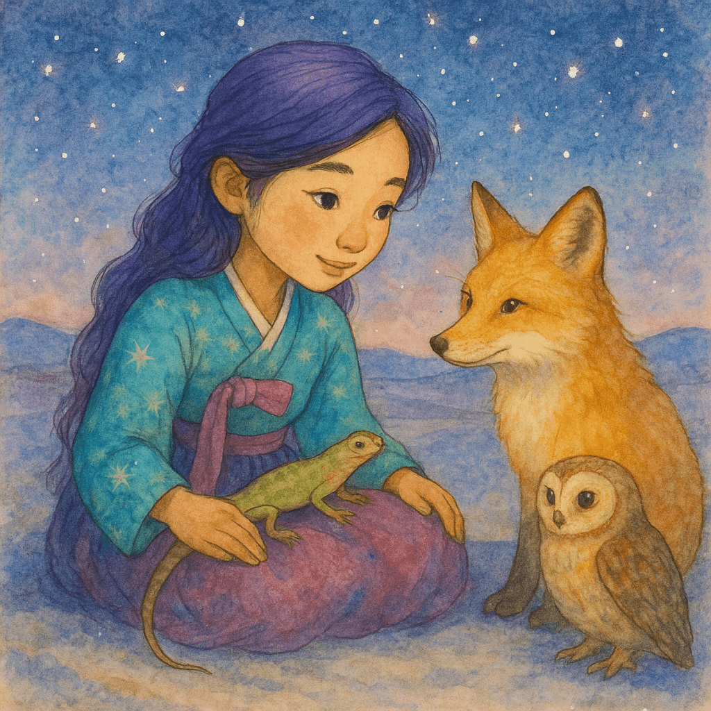Rumi felt her nerves unravel into curiosity. She inched closer, the sand cool beneath her knees.