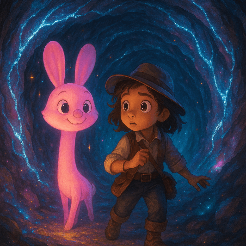 Alaya crept deeper into the mountain. The tunnel’s stone walls glittered with veins of crystal, silvery light flickering in the gloom. Somewhere ahead, Sparkle’s soft glow shimmered like a distant star, guiding her steps.