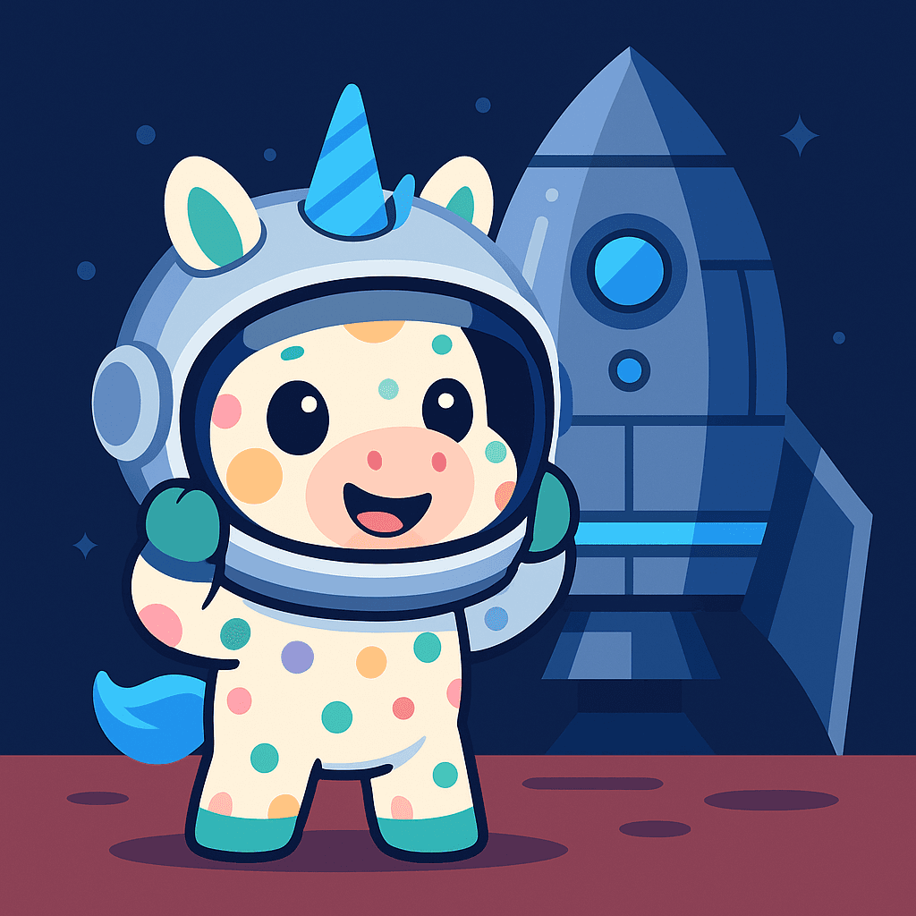 She slips on her shiny silver helmet, preparing to launch her homemade spaceship.