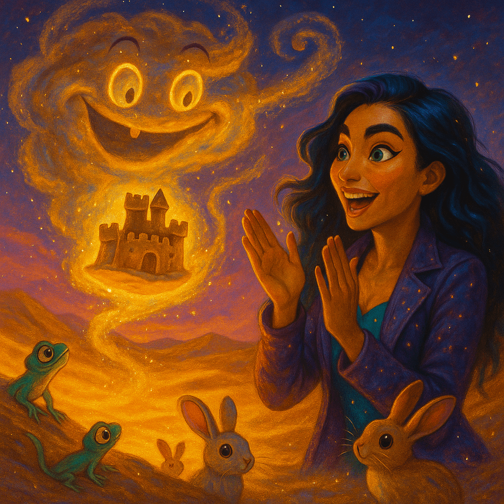 It lifted a tiny castle of sand, bouncing it like a ball. Isadora clapped her hands in amazement.