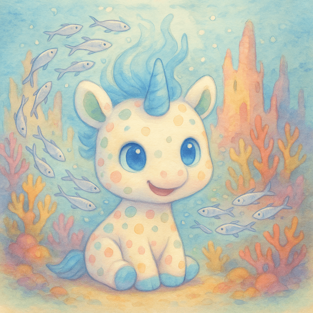 Lumina noticed a tiny fish tangled in seaweed, its fins fluttering with worry.