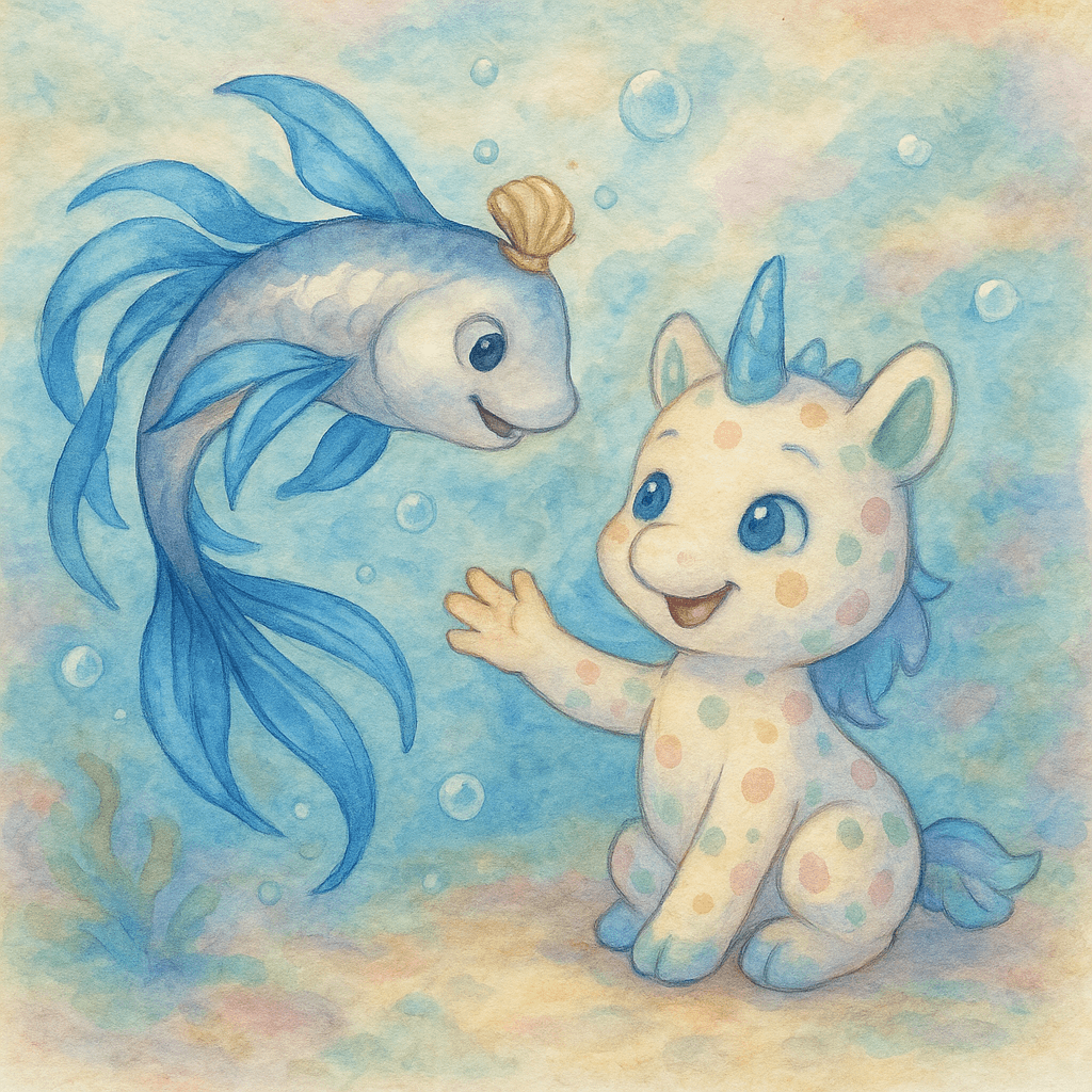 Mira twirled, showing off the tiny shell she wore like a crown.