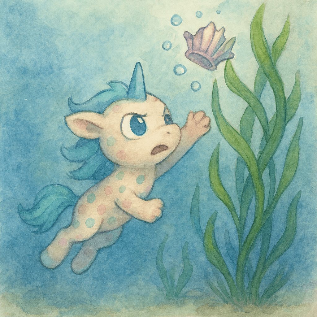 A sudden swirl of bubbles made Lumina gasp—Mira’s shell crown had slipped off.