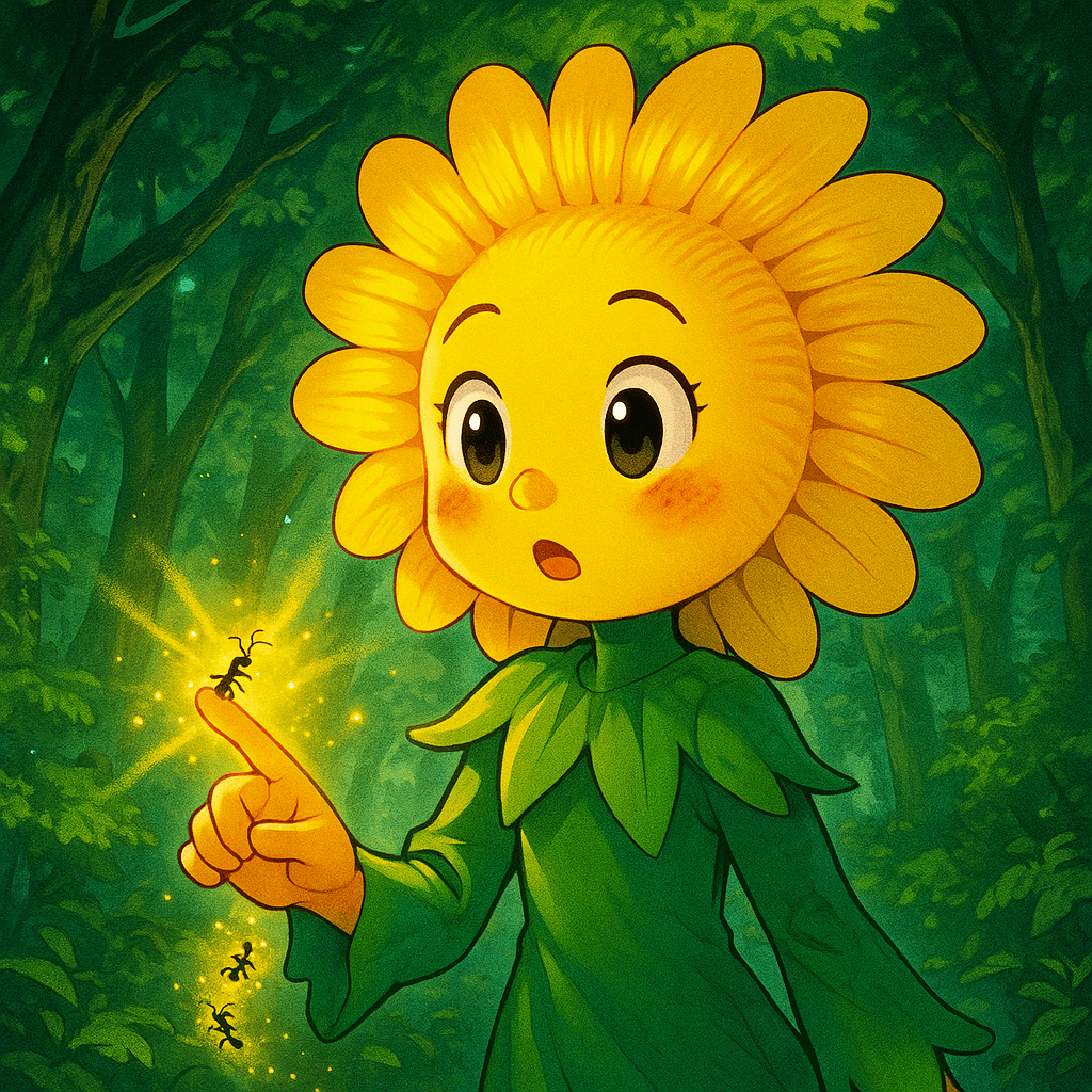 the ants formed a tiny procession, spiraling upward toward her shoulder, and she felt a gentle tug—almost as if they beckoned her to follow.