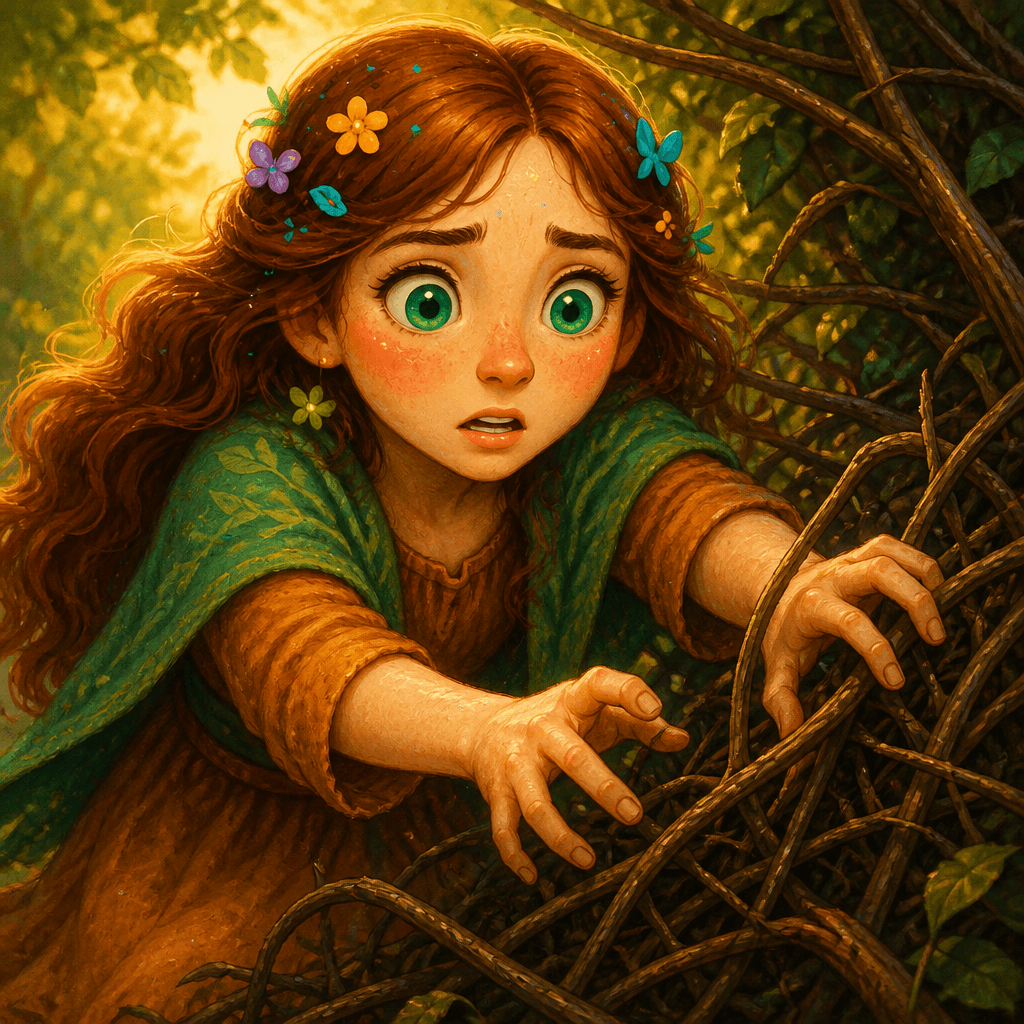The acorn map fluttered out of her hands and sailed behind a bush with a dramatic rustle.