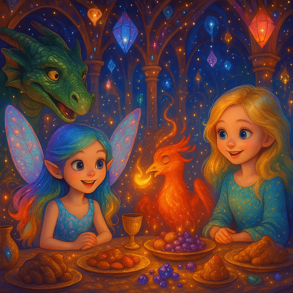 The feast sparkled with more than jewels, laughter threaded through the halls, and the treasure remained at the heart of it all.