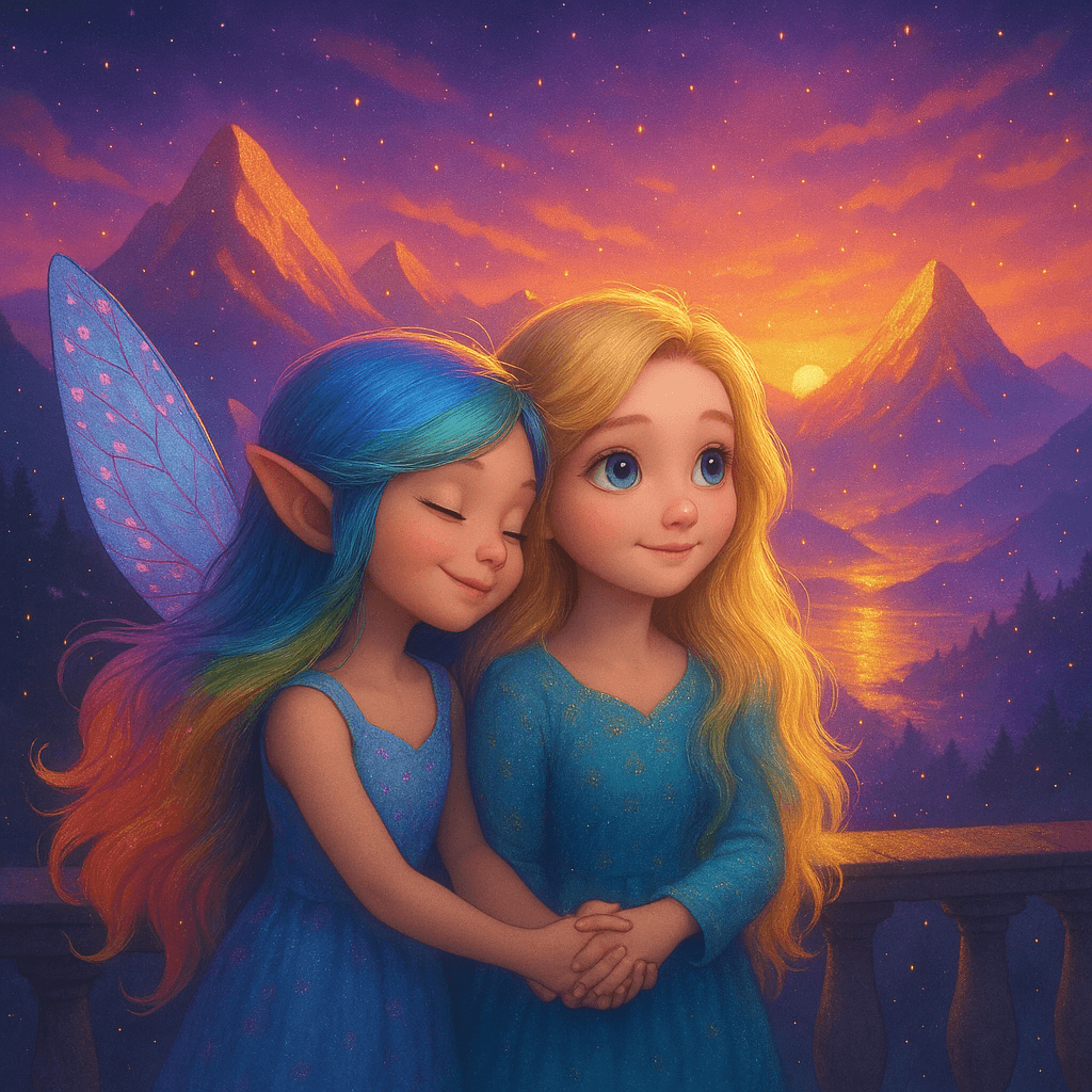 Later, as dusk painted the mountain peaks in gold and lavender, Mila leaned against Elsa on the balcony.