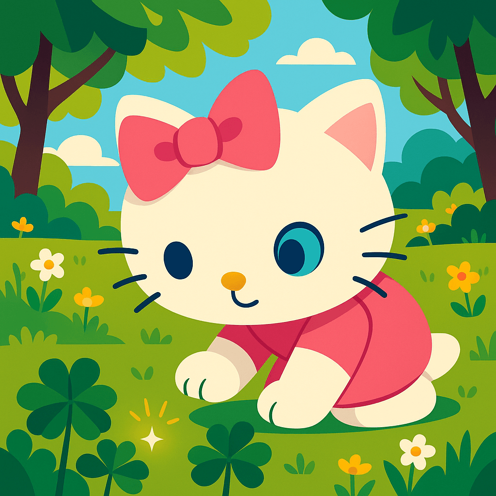 Kitty’s paws pressed softly into the cool, springy grass as she wandered through the sun-dappled Meadow.
