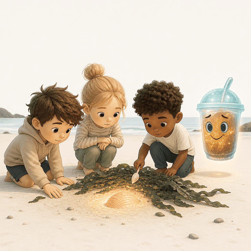 A faint hissing sound ticked “like a secret” beneath the seaweed.